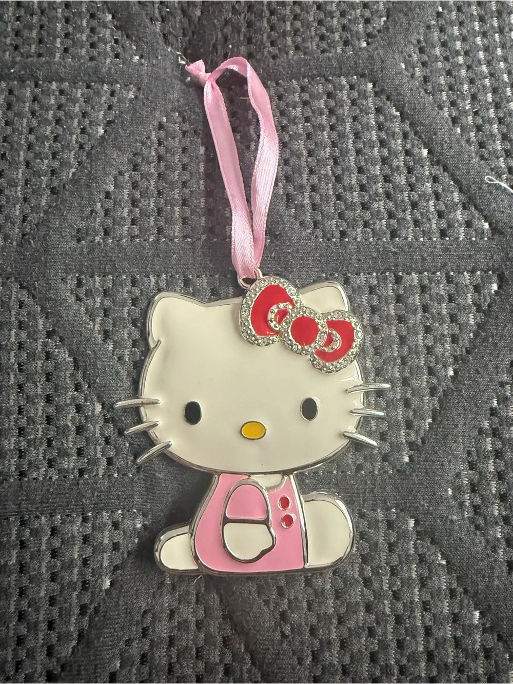 2020 Christmas Hello Kitty Pink, White and Red Ornament with Ribbon 🎀